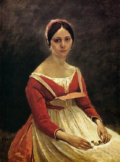 Jean Baptiste Camille  Corot Madame Legois Norge oil painting art